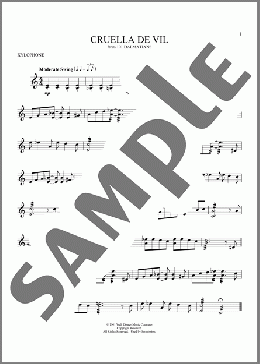 Cruella De Vil (from 101 Dalmations)(Mel Leven) 楽譜 その他 ダウンロード