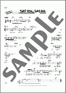 Say You, Say Me(Lionel Richie) 楽譜 その他 ダウンロード