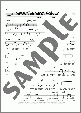 Save The Best For Last(Vanessa Williams) 楽譜 その他 ダウンロード