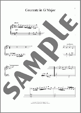 Courante(George Frideric Handel) 楽譜 ピアノ（ソロ） ダウンロード