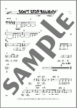 Don't Stop Believin'(Journey) 楽譜 その他 ダウンロード