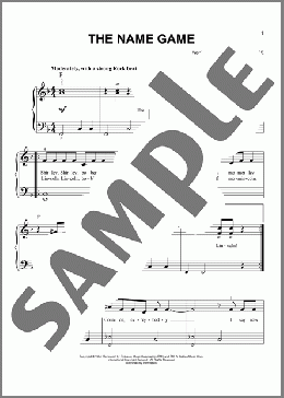 The Name Game(Shirley Ellis) 楽譜 ピアノ（ソロ） ダウンロード