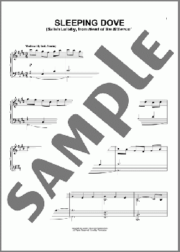 Sleeping Dove (Salish Lullaby, from Heart Of The Bitterroot)(David Lanz) 楽譜 ピアノ（ソロ） ダウンロード