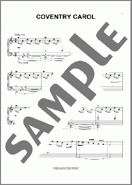 Coventry Carol(David Lanz) 楽譜 ピアノ（ソロ） ダウンロード