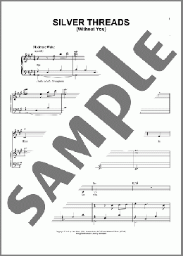 Silver Threads (Without You)(David Lanz/Kristin Amarie/David Lanz & Kristin Amarie) 楽譜 ピアノ（ソロ） ダウンロード