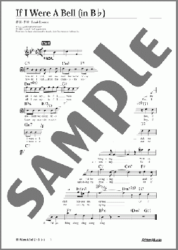 If I Were A Bell (移調バージョン in B♭)(Frank Loesser) 楽譜 メロディ 中級 ダウンロード