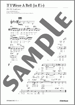 If I Were A Bell (移調バージョン in E♭)(Frank Loesser) 楽譜 メロディ 中級 ダウンロード
