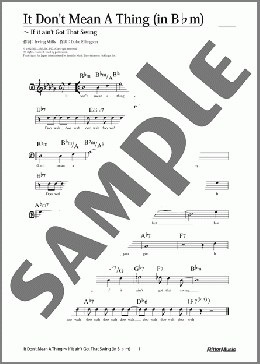 It Don't Mean A Thing ～If it ain't Got That Swing (移調バージョン in B♭m)(Duke Ellington) 楽譜 メロディ 中級 ダウンロード