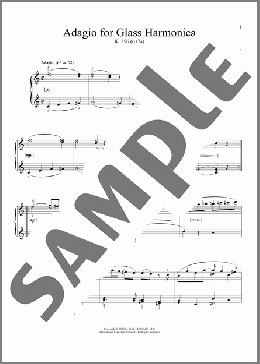 Adagio For Glass Harmonica, K. 356 (617a)(Wolfgang Amadeus Mozart) 楽譜 ピアノ（ソロ） ダウンロード