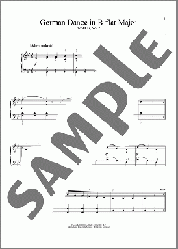 German Dance In B-Flat Major, WoO 13, No. 2(Ludwig van Beethoven) 楽譜 ピアノ（ソロ） ダウンロード