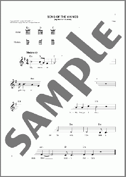 Song Of The Vikings(Traditional) 楽譜 その他 ダウンロード