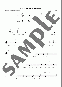 Bound For South Australia(Australian Sea Chanty) 楽譜 その他 ダウンロード