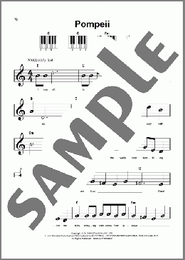 Pompeii(Bastille) 楽譜 ピアノ（ソロ） ダウンロード