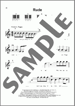 Rude(MAGIC!) 楽譜 ピアノ（ソロ） ダウンロード