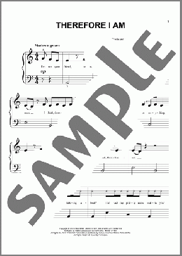 Therefore I Am(Billie Eilish) 楽譜 ピアノ（ソロ） ダウンロード