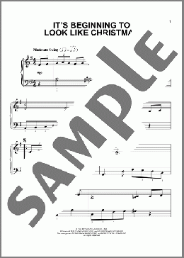 It's Beginning To Look Like Christmas(Meredith Willson) 楽譜 その他 ダウンロード
