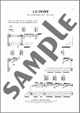 Le pont(Dominic Miller) 楽譜 ギター（その他） ダウンロード