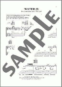 Water (I)(Dominic Miller) 楽譜 ギター（その他） ダウンロード