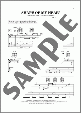 Shape Of My Heart(Dominic Miller) 楽譜 ギター（その他） ダウンロード