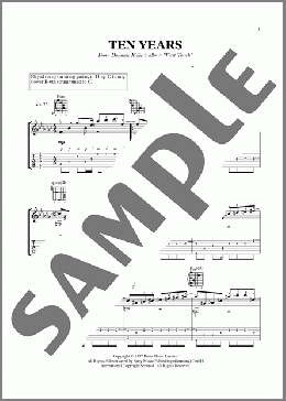 Ten Years(Dominic Miller) 楽譜 ギター（その他） ダウンロード