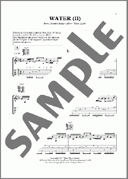 Water (II)(Dominic Miller) 楽譜 ギター（その他） ダウンロード