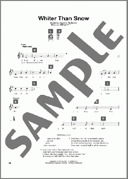 Whiter Than Snow(William G. Fischer/James L. Nicholson) 楽譜 その他 ダウンロード