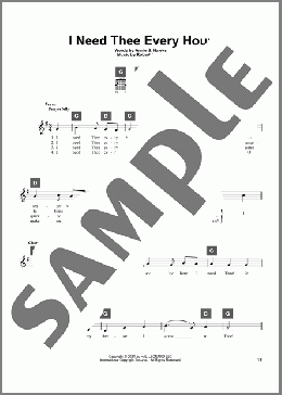 I Need Thee Every Hour(Robert Lowry/Annie S. Hawks) 楽譜 その他 ダウンロード