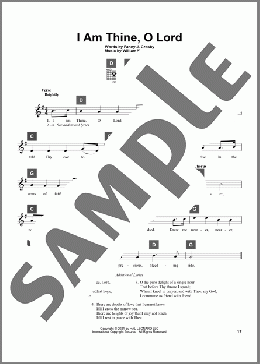 I Am Thine, O Lord(Fanny J. Crosby/William H. Doane) 楽譜 その他 ダウンロード