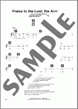 Praise To The Lord, The Almighty(Joachim Neander/Catherine Winkworth/Erneuerten Gesangbuch) 楽譜 その他 ダウンロード
