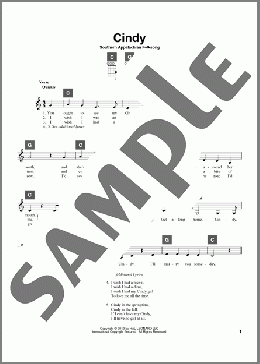 Cindy(Southern Appalachian Folksong) 楽譜 その他 ダウンロード