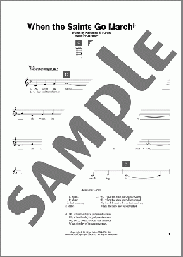 When The Saints Go Marching In(James M. Black/Katherine E. Purvis) 楽譜 その他 ダウンロード
