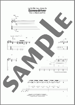 Screwdriver(The White Stripes) 楽譜 ギター（ソロ） ダウンロード