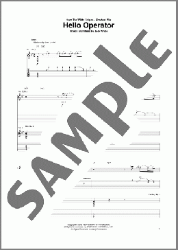 Hello Operator(The White Stripes) 楽譜 ギター（ソロ） ダウンロード