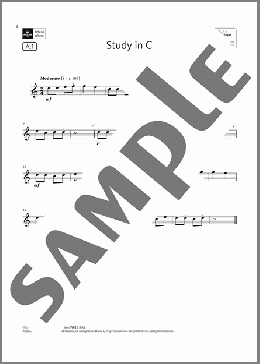 Study in C (Grade 1 List A1 from the ABRSM Saxophone syllabus from 2022)(Henry Lazarus) 楽譜 ソプラノサックス（ソロ） ダウンロード