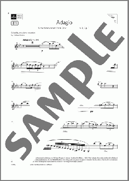 Adagio (from Clarinet Quintet No. 3) (Grade 6 List B1 from the ABRSM Clarinet syllabus from 2022)(Heinrich Baermann) 楽譜 クラリネット ダウンロード