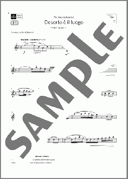 Deserto e il luogo (Grade 5 List B1 from the ABRSM Clarinet syllabus from 2022)(Vincenzo Bellini) 楽譜 クラリネット ダウンロード