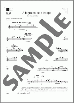 Allegro ma non troppo (from Sonata No5)(Grade 6 List A3 from the ABRSM Clarinet syllabus from 2022)(Jean-Xavier Lefevre) 楽譜 クラリネット ダウンロード