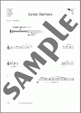 Golden Slumbers  (Grade 1 List B3 from the ABRSM Flute syllabus from 2022)(Trad. English) 楽譜 フルート ダウンロード