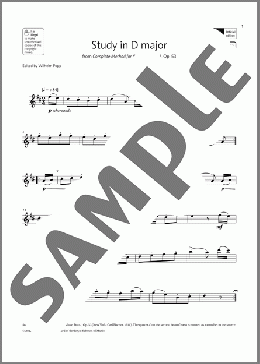 Study in D major (Grade 2 List A2 from the ABRSM Flute syllabus from 2022)(Heinrich Soussmann) 楽譜 フルート ダウンロード