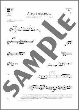 Allegro moderato (from Sonata in D) (Grade 7 List A1 from the ABRSM Flute syllabus from 2022)(Anna Bon di Venezia) 楽譜 フルート ダウンロード