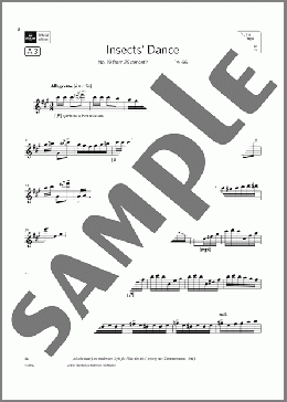 Insects' Dance (from 25 romantische Etuden) (Grade 7 A3 from the ABRSM Flute syllabus from 2022)(Ernesto Kohler) 楽譜 フルート ダウンロード
