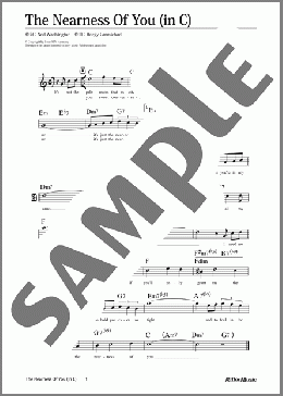 The Nearness Of You (移調バージョン in C)(Horgy Carmichael) 楽譜 メロディ 中級 ダウンロード