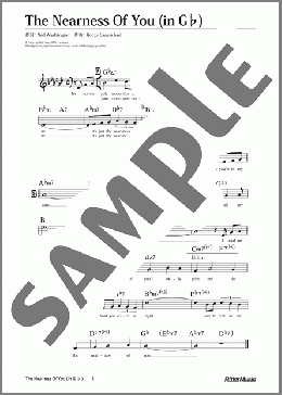 The Nearness Of You (移調バージョン in G♭)(Horgy Carmichael) 楽譜 メロディ 中級 ダウンロード