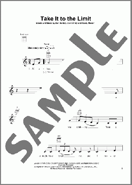 Take It To The Limit(Eagles) 楽譜 ウクレレ（弾き語り） ダウンロード