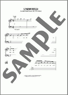 Uninvited (from City Of Angels)(Alanis Morissette) 楽譜 ピアノ（ソロ） ダウンロード