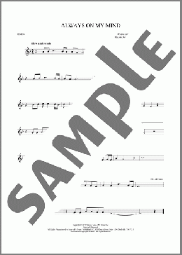 Always On My Mind(Elvis Presley/Michael Buble/Willie Nelson) 楽譜 ホルンソロ ダウンロード