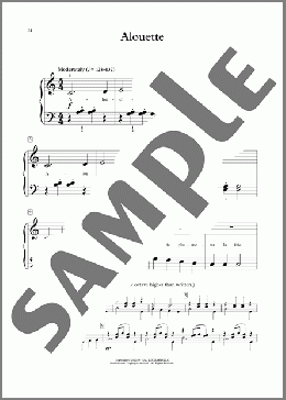 Alouette (arr. Dennis Alexander)(Traditional) 楽譜 ピアノ（ソロ） ダウンロード