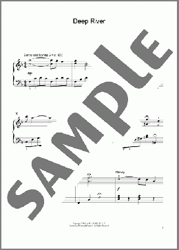 Deep River (arr. Artina McCain)(African-American Spiritual) 楽譜 ピアノ（ソロ） ダウンロード