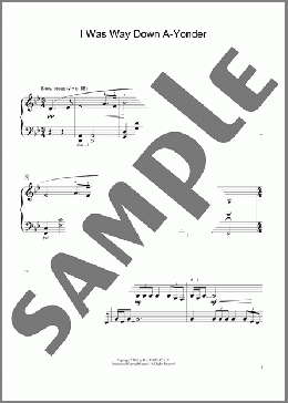 I Was Way Down A-Yonder (arr. Artina McCain)(African American Spiritual) 楽譜 ピアノ（ソロ） ダウンロード