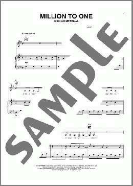 Million To One (from the Amazon Original Movie Cinderella)(Camila Cabello) 楽譜 ピアノ & ボーカル & ギター ダウンロード